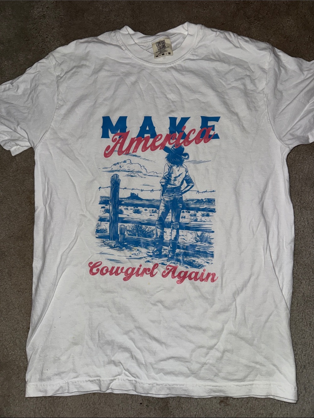 White "Make America Cowgirl Again" Graphic Tee